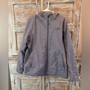 The North Face Hooded Zip Up Utility Jacket - Gray/Lilac Windbreaker Waterproof